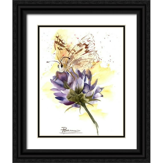 Shefranov, Olga 15x18 Black Ornate Wood Framed with Double Matting Museum Art Print Titled - Butterfly