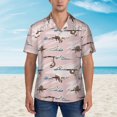 thumbnail image 4 of Daiia Cloud Sloth Hawaiian Shirt for Men Gentle Cotton Regular Short Sleeve Casual-Small, 4 of 9