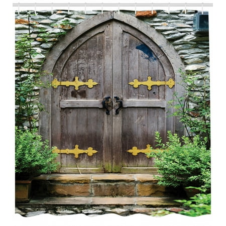 Rustic Shower Curtain Unique Castle Traditional Middle Age