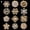 Golden, variant on ZEUS 12Pcs Flower Hollow Shiny Rhinestone Wedding Bridal Scarf Brooch Pins Xmas Gift