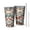 Brown Triangular Geometric, variant on 16oz Tumblers Boho Orange and Black Geometric Ethnic Pattern Stainless Steel Vacuum Insulated Double Wall Travel Tumbler Cups Mug with Lid and Straw,Cleaning Brush for Coffee,Tea