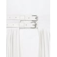 thumbnail image 6 of iiniim Women Long Fringe Tassel Skirt Belt Punk Cool Faux Leather Double Buckles Waistband for Dance Party Costume, 6 of 7