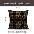thumbnail image 2 of LALILO Throw Pillow Covers Golden Black Gold Black Floral Ornament Cushion Cover 18" x 18", 1568 Pack, 2 of 6