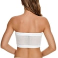 thumbnail image 5 of Tbopshirt 2 Pack Strapless Bras for Women Bandeau Bra No Padding Seamless Wireless Push Up Bra Ruched Front Breathable Mesh Side Comfort Tube Top Basic Bralette Top, 5 of 8
