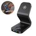 thumbnail image 2 of Estación de carga inalámbrica cargador inalámbrico magnético 3 en 1 para iPhone 13/12/Pro/Pro Max/Mini Airpods y Apple iWatch SeriesNegro Fokelyi 223215-1, 2 of 7