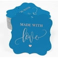 thumbnail image 2 of Inkdotpot Pack Of 100 Made With Love Wedding Paper Tags DIY Craft Bracket Shape Real Rose Gold Foil Hang Tags, 2 of 7