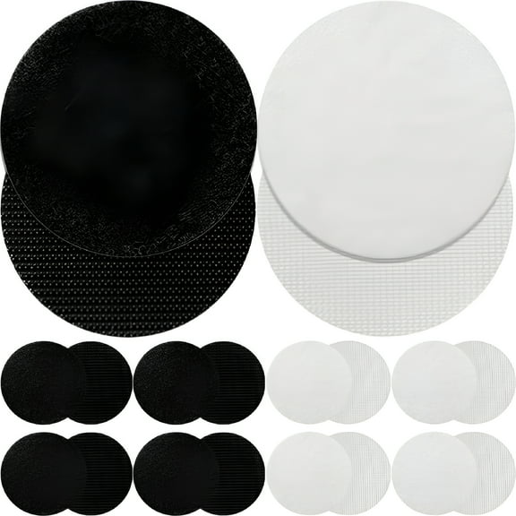 LAMIRO Rug Pad 50 Pairs Rug Pad Round Non Slip Rug Carpet Tape Hardwood Floor Carpet Gripper