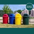 thumbnail image 5 of Sturdy Essentials 32 Gallon Square 100% Recycled Plastic Heavy Duty Outdoor Trash Can with Push Lid - Green, 5 of 8