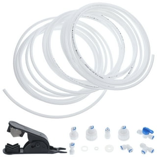 Metpure Ice Maker Fridge Installation Kit – 25' Feet Tubing for Appliance  Water Line with Stop Tee Connection and Valve for Quick Installation, 1/4