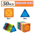 thumbnail image 5 of 30/50/100PCS Magnetic Tiles Building Blocks, Medium Size Colorful Window STEM Toys, Educational Construction Set for Kids 3+, Creative Stacking Play Kit, Ideal Gift for Boys Girls, 5 of 6