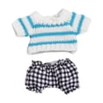 thumbnail image 2 of Suéter de rayas con pantalones para muñecas de moda de 2 piezas, accesorios de ropa en miniatura para muñecas de 15 a 17 cm, regalos de año Nuevo Pantalones a cuadros, 2 of 9