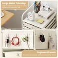 thumbnail image 5 of 14-Drawer Rolling Storage Cart with Metal Tabletop and Pegboard, Scrapbook Paper Office School Organizer,White, 5 of 8