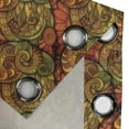 thumbnail image 4 of Ambesonne Paisley Grommet Curtain, Art Deco Oriental Flowers, 50" x 72", Reseda Green Orange, 4 of 6