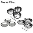 thumbnail image 2 of 1Pcs Cluster Serving Tray, Stainless Steel Snack Plate, Cluster Serving Bowls Connected 3 In 1 Fruit Bowl Plate Reusable Dessert Plates for Portable Home Kitchen Party Candy(Cash on Hand), 2 of 4