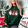 thumbnail image 3 of VILOVE Women Merry Christmas Sweatshirt Gnomes Santas Graphic Christmas Sweatshirt Cute Long Sleeve Pullover Top, 3 of 6
