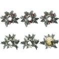 thumbnail image 1 of Candle Rings Wreaths Decor Candle Rings for Pillars Rustic Wedding Centerpiece Christmas Table Decoration for Front Door (6 Pieces), 1 of 5