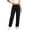 Black*, variant on Women's Cargo Pants Casual Joggers Solid Color Loose Fit Straight Leg Sweatpants with Multiple Pockets Daily Wear Elegant Chic Trousers