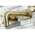 thumbnail image 4 of Kingston Brass KS6123BX Metropolitan Double-Handle Wall Mount Bathroom Faucet, Antique Brass, 4 of 8
