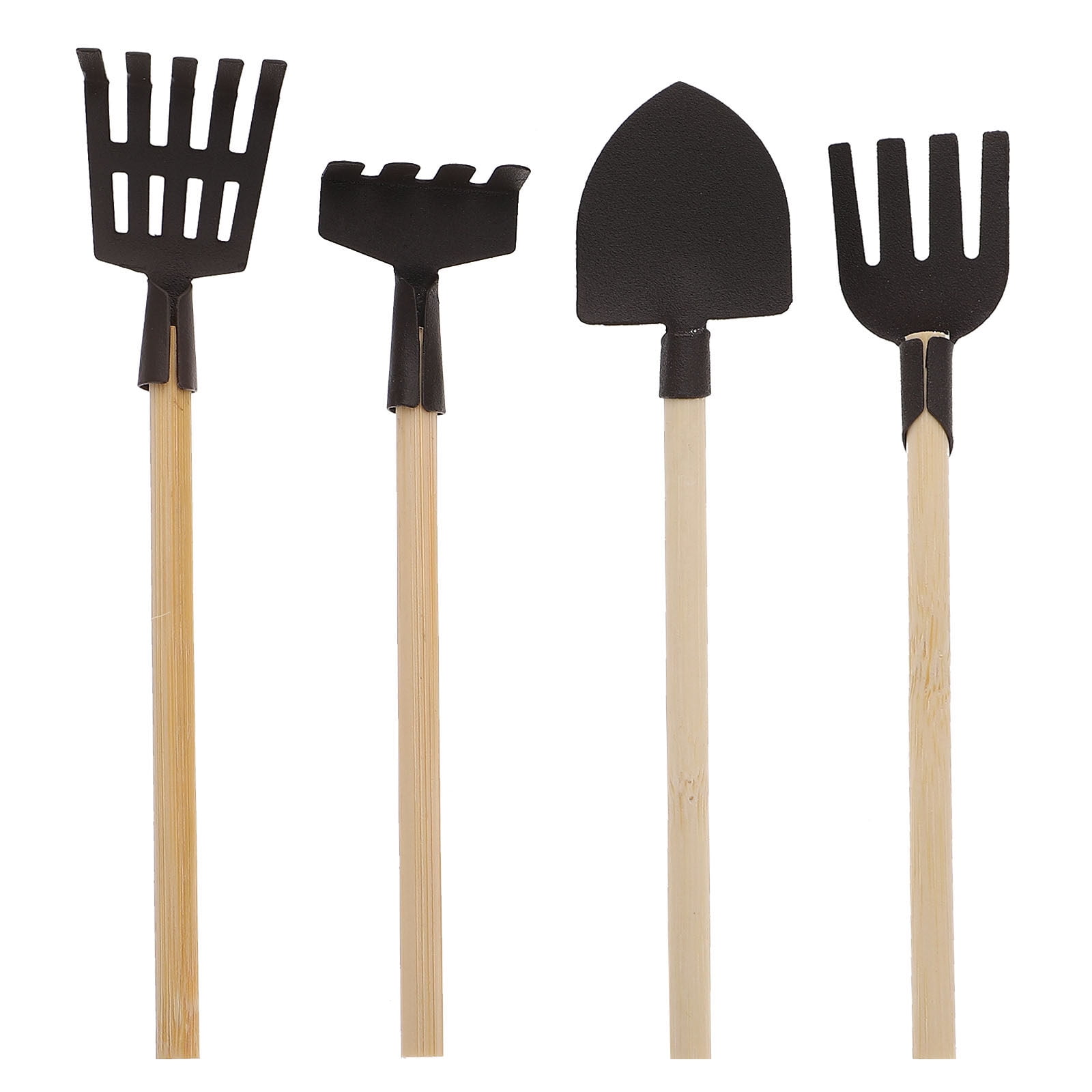 Mini rake 4pcs Mini Rakes Shovel Pitch Fork Toys Mini House Gardening