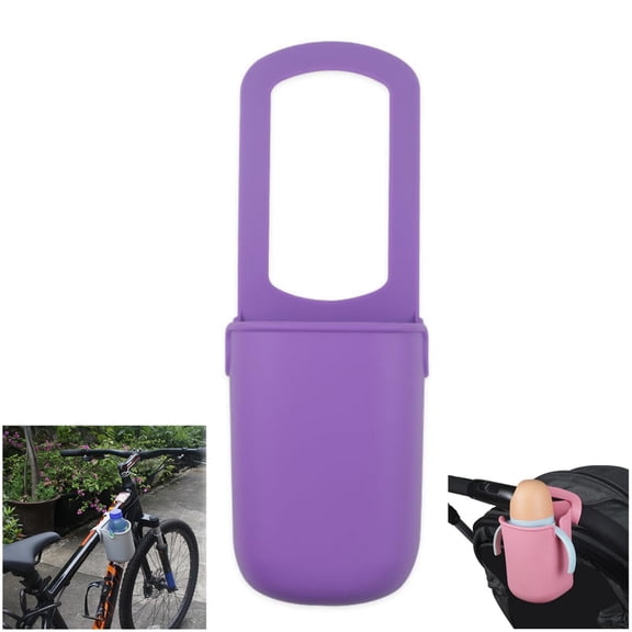 Stroller Cup Holder, Silicone Drink Holder for Stroller,Bike Water Bottle Holder,Removable Bottle Holder, Outdoor Universal Portable Cup Holder for Bicycle, Walker, Scooter Bottle Mount for Kid Adult