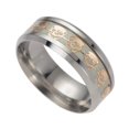 thumbnail image 3 of Anillo De Halloween Anillo De Dedo De Esqueleto Luminoso Anillo De Acero Inoxidable Anillo Clásico Retro Punky Joyería Para Adultos Regalo Maravilloso Serendint AP006897-03, 3 of 6