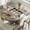 Vintage Gray, variant on 47"-63" Extendable Round Dining Table for 4-8, Farmhouse Wood Expandable Kitchen Table with Metal Frame, Oval Space Saving for Apartment, Retro Gray