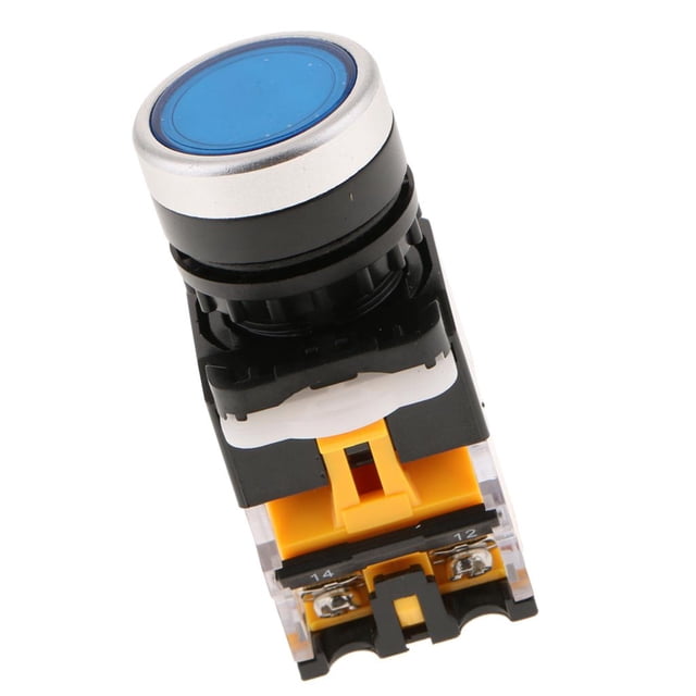 Interruptor De Empuje Táctil Momentáneo 22mm Mini Interruptor De Botón cendido / Apagado tres Azul Yotijar Botón pulsador momentáneo