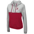 thumbnail image 2 of Women's Colosseum Gray/Crimson Alabama Crimson Tide Aidan Lightweight Half-Zip Hoodie, 2 of 3
