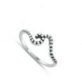 thumbnail image 4 of Bali Bead Ocean Wave Ring .925 Sterling Silver Band Jewelry Female Male Unisex Size 5, 4 of 4