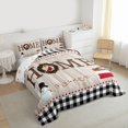 thumbnail image 3 of Feelyou Rustic Wooden Cabin Twin Comforter Sets, Christmas Snowman Bedding Set, 2 Pieces, 3 of 8