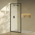 thumbnail image 6 of Pierre 34 x 76 Framed Fixed 3/8 in. (10mm) Clear Tempered Glass Shower Door with Black Matte Frame, 6 of 6