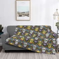 thumbnail image 2 of Fotbe Sugar Skulls Manta de Franela con Estampado, Manta Ultrasuave para Cama, Sofá, Auto, Hipoalergénica y Antibolitas-50"x40", 2 of 6