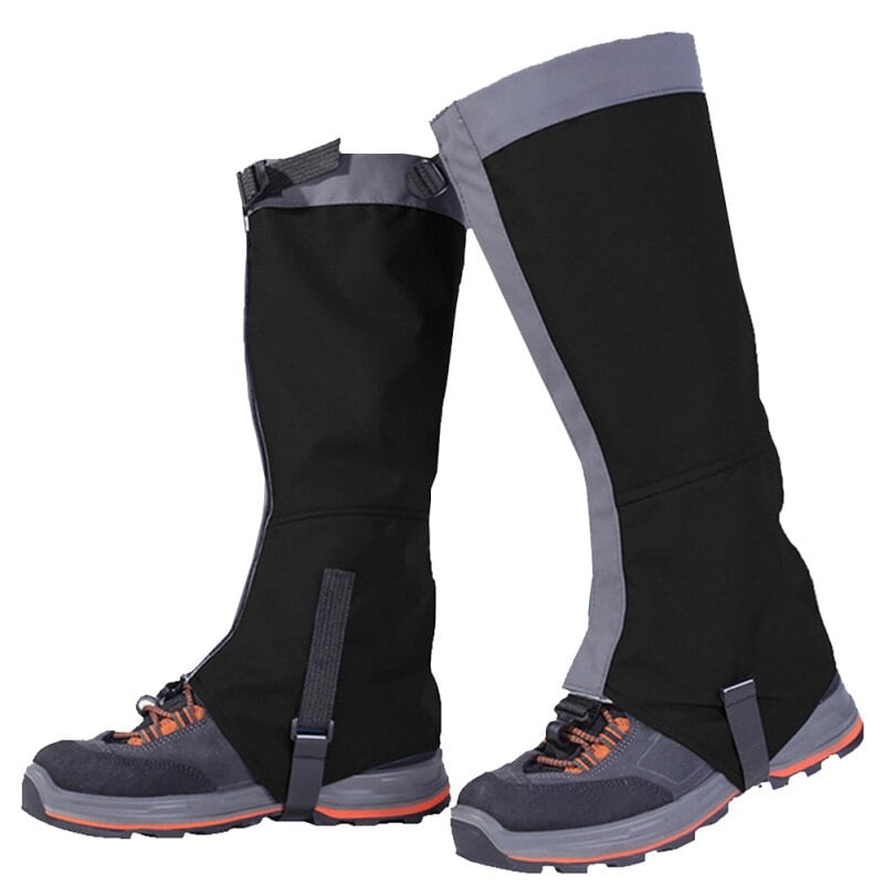 1 Pair Waterproof Leg Gaiters Outdoor Hiking Legging Snow Climbing Walking Cover 