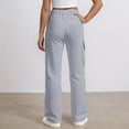 thumbnail image 5 of Girls Sweatpants 5t 6t 7t 8t 9t Kids Fall Winter Drawstring Pants Tween Girls Wide Leg Joggers Pants With Pockets Grey,10-11 Years, 5 of 6