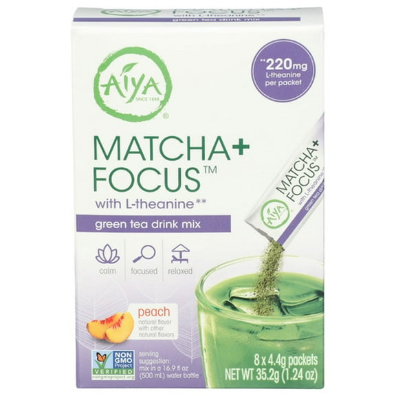 AIYA Tea Matcha Plus Focus 1.24 oz (Pack of 6)