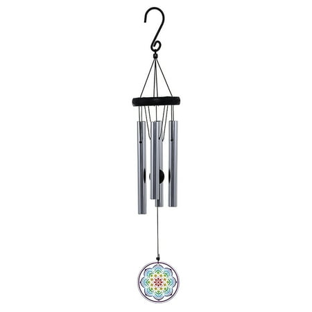 

Dealovy Silver Metal Tube Four-Tube Music Wind Chime Color Pendant Decoration