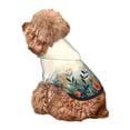 thumbnail image 5 of Honeii Floral Mountain Landscape Print Small Dog Hoodies Pet Hooded Sweatshirts Fall Winter Puppy Cat Sweaters Warm Clothes for Small Dogs Outfits Costume-, 5 of 7