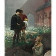 thumbnail image 2 of Pascal-Adolphe-Jean Dagnan-Bouveret 20x23 Black Ornate Framed Double Matted Museum Art Print Titled: Hamlet and Gravediggers (1884), 2 of 5