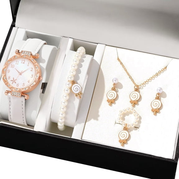 Practical Watch and Jewelry Set Elegant Alloy Accessories Watch and Jewelry Collection Perfect for Women Daily Outfit
