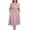 *Pink, variant on ClodeEU Women's Plus Size Lace Floral Print V Neck Dress,Loose Fit Casual Midi Dress with Tie Waist Yellow,Womens Plus XXL