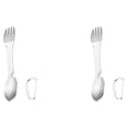 thumbnail image 3 of Bewildely Spork multifuncional de acero inoxidable 5 en 1 cuchara abridor de botellas cubiertos integrados utensilios de Picnic para acampar al Type2 NO2, 3 of 6