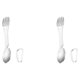 thumbnail image 3 of Kearding Llavero Spork multifuncional de acero inoxidable Abrebotellas Comida integrada Utensilios de cocina Cubiertos Utensilio de camping Plata 2Conjunto, 3 of 6