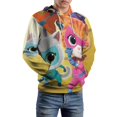 thumbnail image 6 of Super Kitties Sweatshirts Casual Pullover Hoodie Jacket Unisex Hooded Activewear 3D Printed Long Sleeve Sweater with Pocket 5XL, 6 of 8