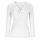 thumbnail image 4 of Puntoco suéter moda mujer sólido manga larga Pullove-cuello Casual suéter tops liquidación de Navidad Puntoco Puntoco-2632, 4 of 8