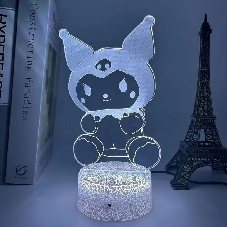 Kuromi Kawaii Teen Neon LED Night Light - Smart Touch Lamp with 16