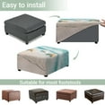 thumbnail image 5 of Xoenoiee Beach Starfish Print Ottoman Cover Stretch Square Ottoman Slipcovers for Foot Stool, Anti-Scratch Folding Storage Furniture for Living Room with Non-Slip Elastic Bottom, S, 5 of 7