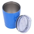 thumbnail image 5 of Taza de café aislada de acero inoxidable, 260 ml, pequeña capacidad, preservación del calor, taza de café de viaje para centro comercial, juego de fútbol, azul, 5 of 5