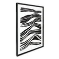 thumbnail image 2 of Kate and Laurel Sylvie Abstract Waves Framed Canvas Wall Art by Statement Goods 23x33 Black Modern Abstract for Wall, 2 of 7