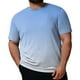 thumbnail image 2 of Tops para hombre, blusas y camisas de manga corta con cuello redondo para hombre, blusa informal grande con cuello redondo y manga corta degradada, blusa de poliéster para hombre, 2 of 5
