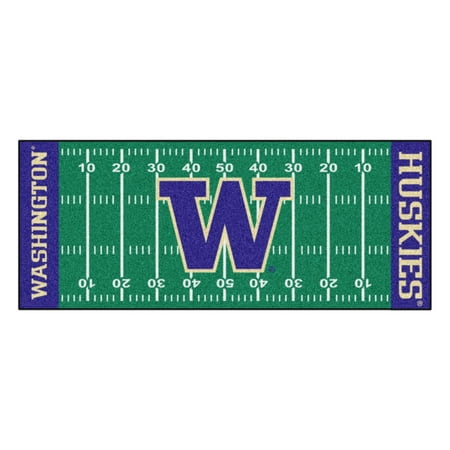 8368 Fanmats College NCAA University of Washington 30 Inch x 72 Inch Nylon Face durable Non-skid chromojet-printed washable Football Field Runner (Best College Football Fields)
